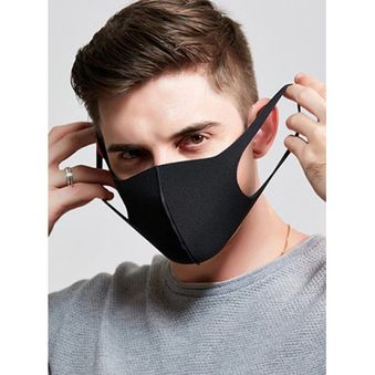 Herbruikbaar mondmasker zwart